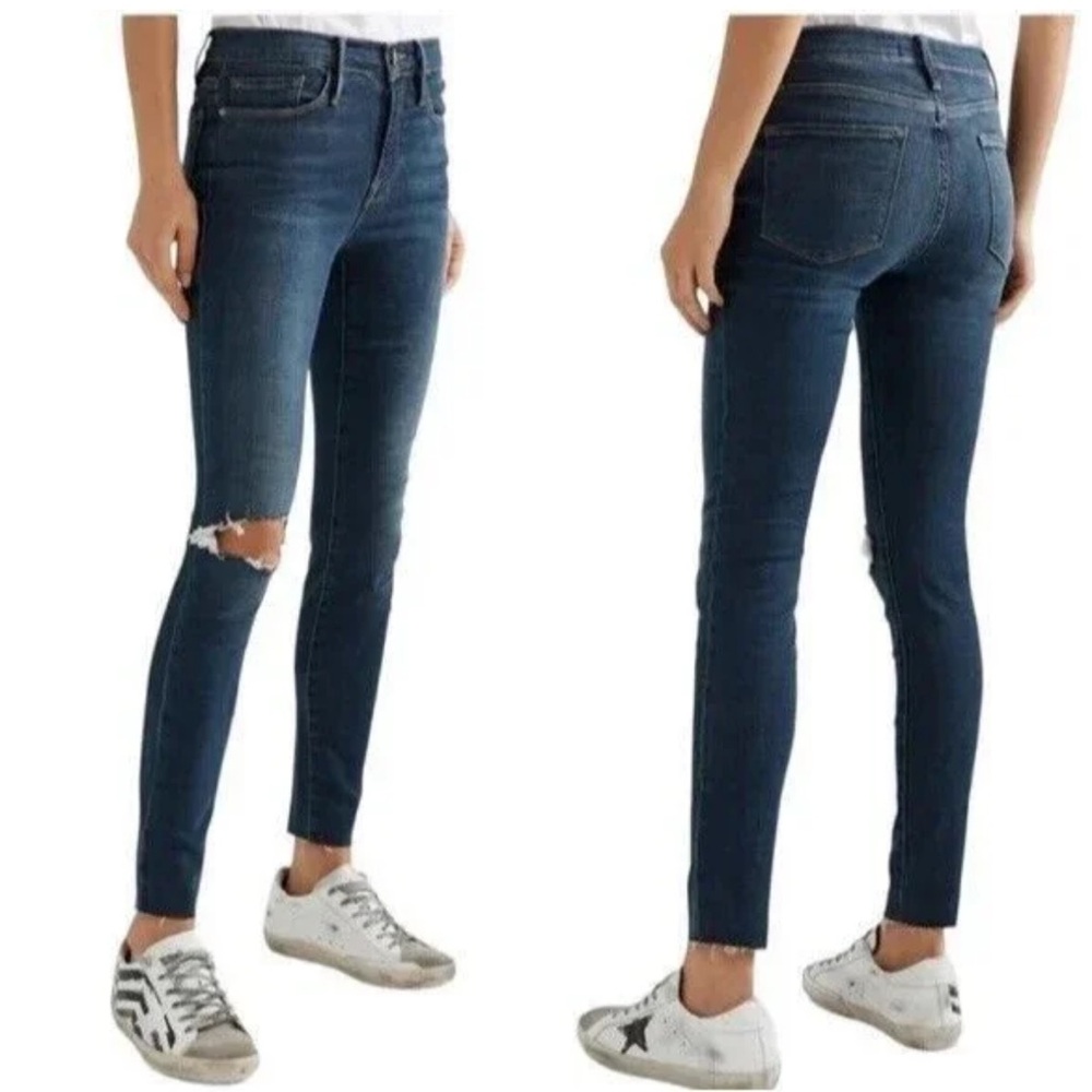 Frame Denim Dark Blue Skinny Jeans